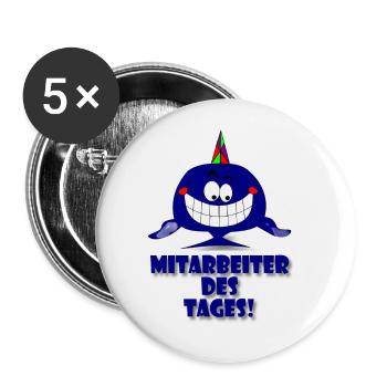 Employee of the day - Buttons small 1''/25 mm (5-pack) - white - Front