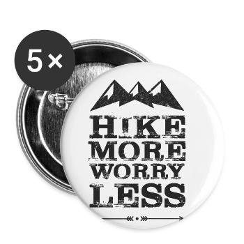 Hike more black - Buttons small 1''/25 mm (5-pack) - white - Front