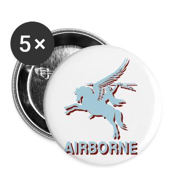 Arnhem Oosterbeek Parachute Regiment Airborne Para - Buttons small 1''/25 mm (5-pack) - white - Front