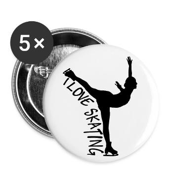 Figure skating Mod2 copy - Buttons small 1''/25 mm (5-pack) - white - Front