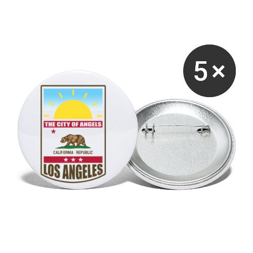 Los Angeles - Kalifornian tasavalta - Rintamerkit pienet 25 mm (5kpl pakkauksessa)