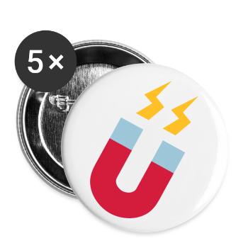 Magnet - Buttons small 1''/25 mm (5-pack) - white - Front