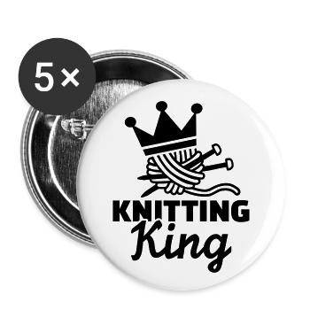 Tricot - Lot de 5 petits badges (25 mm) - blanc - Devant