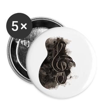 Guitar Sheet Music - Buttons small 1''/25 mm (5-pack) - white - Front