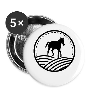 Equestrian Sport Freedom Foal Ross - Buttons small 1''/25 mm (5-pack) - white - Front