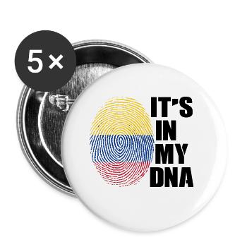 Colombia - Buttons small 1''/25 mm (5-pack) - white - Front