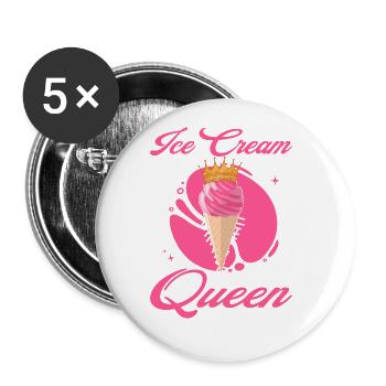 Reine des glaces Sorbet Icicles Mochi - Lot de 5 petits badges (25 mm) - blanc - Devant