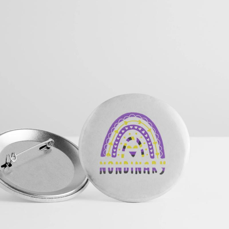 Nonbinary Pride Nonbinary Regenbogen Buttons klein 25 mm (5er Pack)