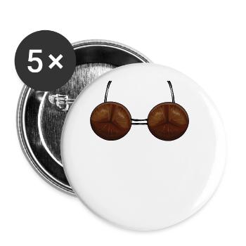 Beach 2022 Tropical Coconut Summer - Buttons klein 25 mm (5er Pack) - Weiß - Vorne
