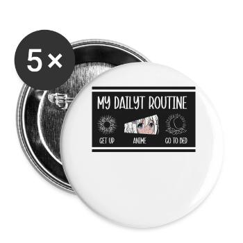 Anime Fan Present Japanese Cartoon Cosplay - Buttons small 1''/25 mm (5-pack) - white - Front
