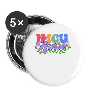 Nicu Nurse Hospital - Buttons small 1''/25 mm (5-pack) - white - Front