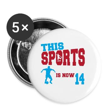 This sports legend is now 14, football game 14. - Buttons small 1''/25 mm (5-pack) - white - Front