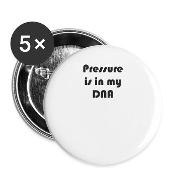 Plongée - La pression est dans mon ADN - Lot de 5 petits badges (25 mm) - blanc - Devant