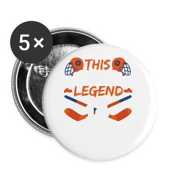 This sports legend is now 14, hockey game 14. - Buttons small 1''/25 mm (5-pack) - white - Front
