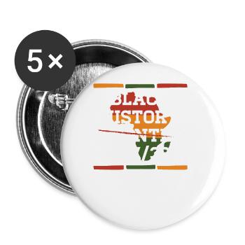 Black History Month 24/7/365 Celebrate the - Buttons small 1''/25 mm (5-pack) - white - Front