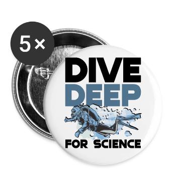 Marine biology - Buttons small 1''/25 mm (5-pack) - white - Front