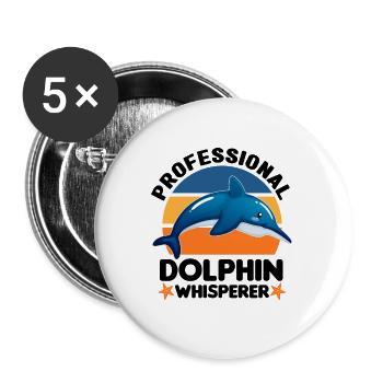 Marine biologists - Buttons small 1''/25 mm (5-pack) - white - Front