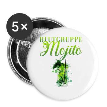 Blood type Mojito Bartender - Buttons small 1''/25 mm (5-pack) - white - Front