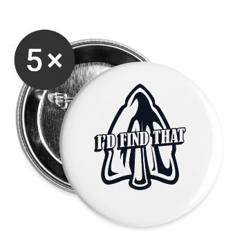 I'd Find That Arrowhead Hunter Hunting Tips - Buttons small 1''/25 mm (5-pack) - white - Front