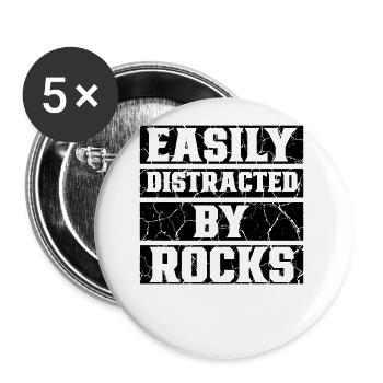 Geologie Spruch - Buttons klein 25 mm (5er Pack) - Weiß - Vorne