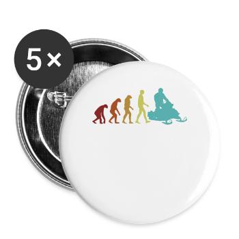 Snowmobile Evolution Snowmobile Motorschlitten - Buttons klein 25 mm (5er Pack) - Weiß - Vorne