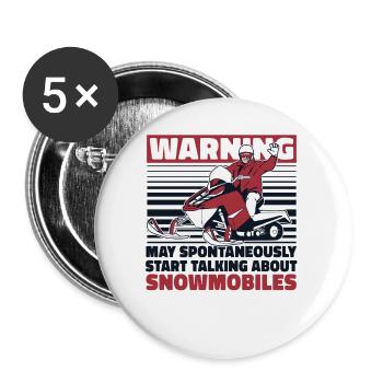 May Spontaneously Talking About Snowmobiles - Buttons klein 25 mm (5er Pack) - Weiß - Vorne