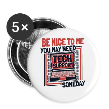 You May Need Tech Support Someday Computer Scientist - Buttons small 1''/25 mm (5-pack) - white - Front