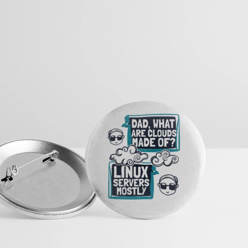 Dad What Are Clouds Made Of Developer Coder Buttons klein 25 mm (5er Pack)