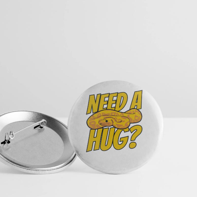 Besoin d’un câlin Python Snake Python Breeder Banane Lot de 5 petits badges (25 mm)