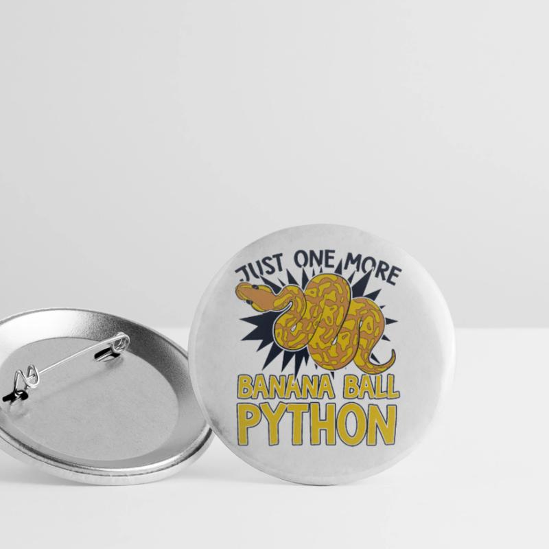 Just One More Snake Python Banana Ball Python Buttons small 1''/25 mm (5-pack)