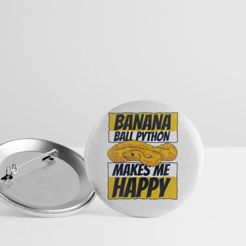 Makes Me Happy Schlange Python Banana Ball Python Buttons klein 25 mm (5er Pack)