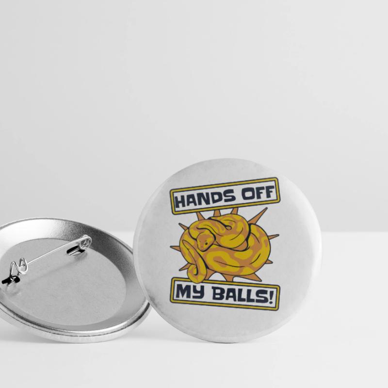 Hands Off My Balls Python Snake Banana Ball Buttons small 1''/25 mm (5-pack)