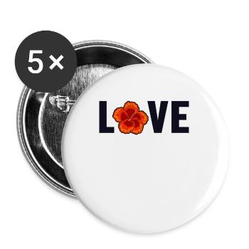 Amour horticulture jardin de potager jardin - Lot de 5 petits badges (25 mm) - blanc - Devant