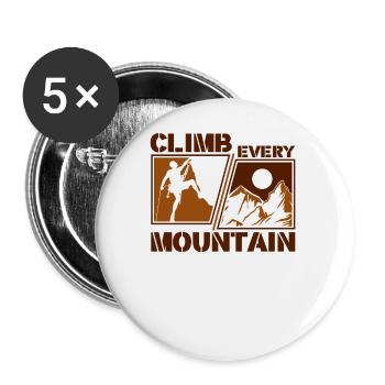 Climb Every Mountain Sportklettern Speedklettern - Buttons klein 25 mm (5er Pack) - Weiß - Vorne