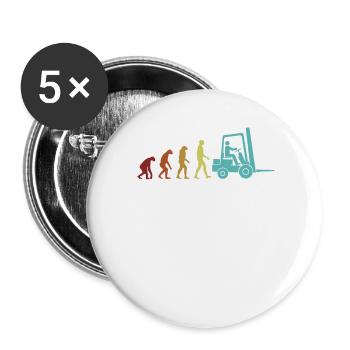 Forklift Evolution All-terrain forklift telehandler - Buttons small 1''/25 mm (5-pack) - white - Front