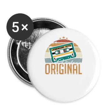 Juillet 1959 Vintage Vintage Anniversaire Juillet 1959 - Lot de 5 petits badges (25 mm) - blanc - Devant