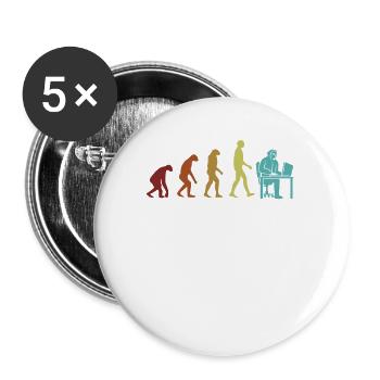 Hacker Evolution Sniffer Social Engineering - Buttons small 1''/25 mm (5-pack) - white - Front