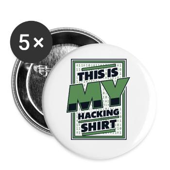This Is My Hacking Clothing Phishing Sniffer Grey - Buttons small 1''/25 mm (5-pack) - white - Front