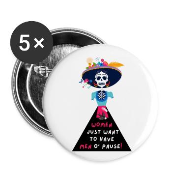 Men o' Pause Zyklus I - Embrace the Phase - Buttons klein 25 mm (5er Pack) - Weiß - Vorne