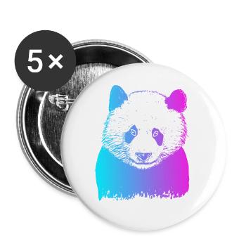 Panda Bear Friend Ailuropoda Melanoleuca Lover - Lot de 5 petits badges (25 mm) - blanc - Devant