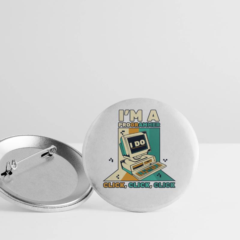 I'm A Programmer Click Softwareingenieur Coder Buttons klein 25 mm (5er Pack)