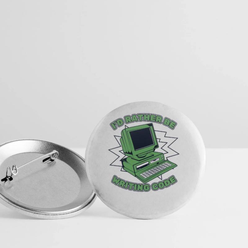 I'd Rather Be Writing Code Developer Coder Buttons small 1''/25 mm (5-pack)