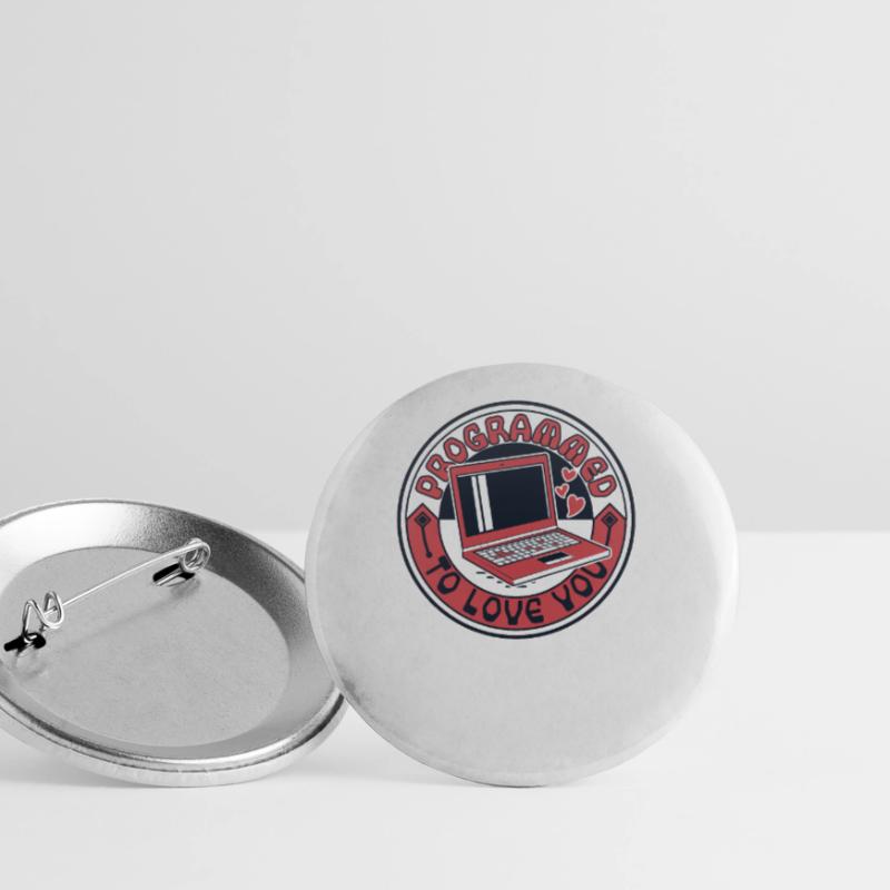 Programmed To Love You Developer Coder Buttons klein 25 mm (5er Pack)