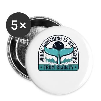 Mon évasion de la réalité est-elle un béluga bleu - Lot de 5 petits badges (25 mm) - blanc - Devant