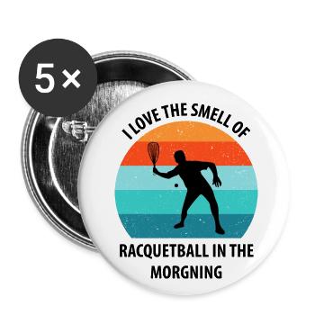 Racqueetball - Buttons small 1''/25 mm (5-pack) - white - Front