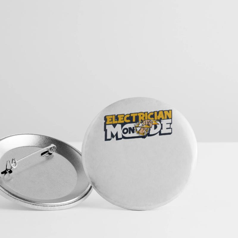 Electrician Mode On Electrical Engineer Electronics Technician Buttons small 1''/25 mm (5-pack)