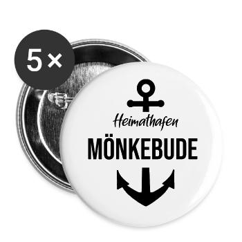 Mönkebude Heimathafen - Buttons klein 25 mm (5er Pack) - Weiß - Vorne
