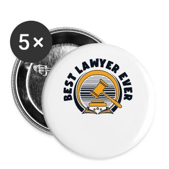 Best Lawyer Ever Legal Counsel Attorney General - Buttons small 1''/25 mm (5-pack) - white - Front