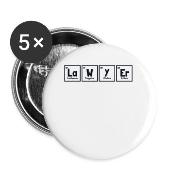 Lawyer Periodic Table Of Elements Legal Counsel - Buttons small 1''/25 mm (5-pack) - white - Front