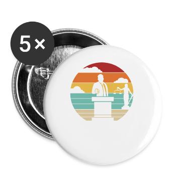 Retro Legal Counsel Attorney General Law - Buttons small 1''/25 mm (5-pack) - white - Front